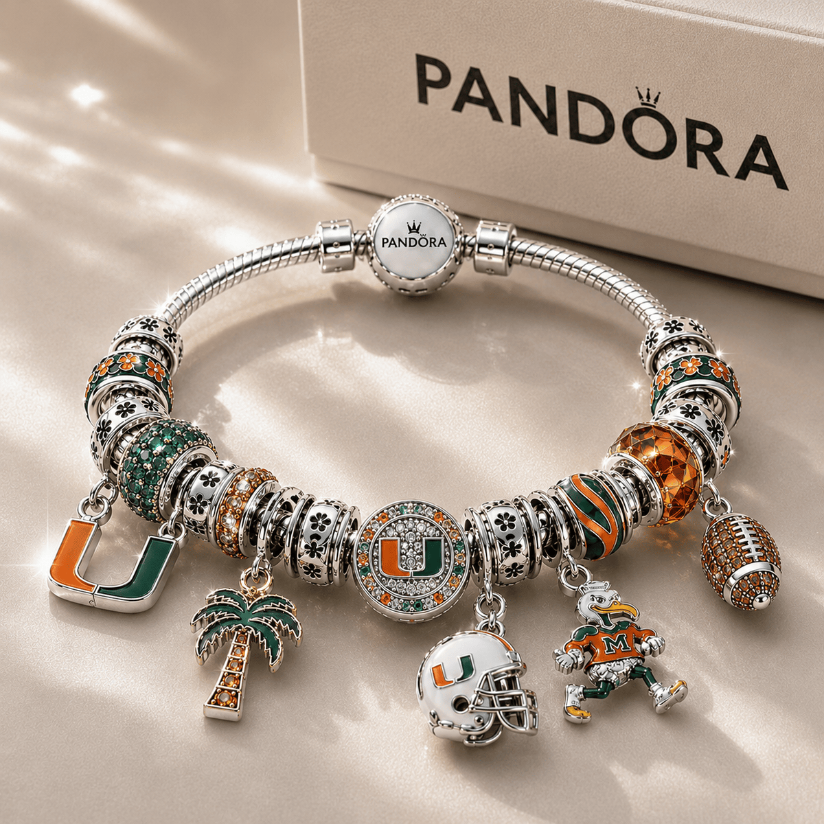 MHC Silver Charm Bracelet Set NTTB
