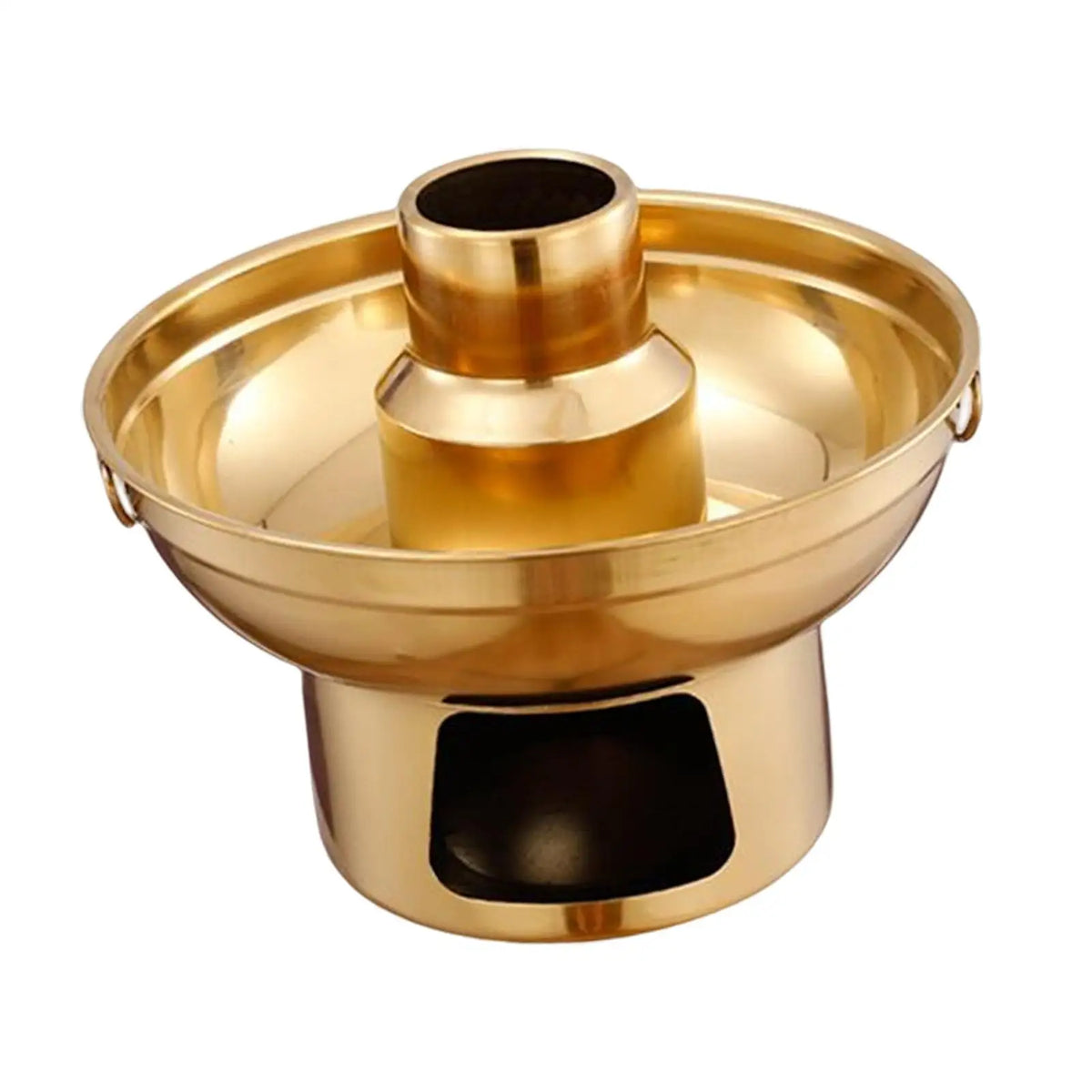 Chinese Small Hot Pot Camping Outdoor Pot Cookware Thick Material Easy to Clean Household with Handles Round Old Beijing Hotpot