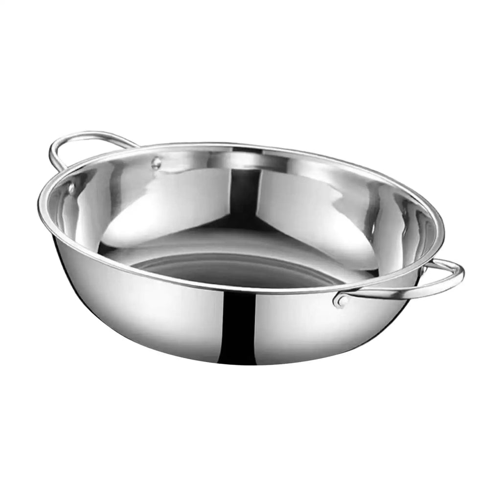 Nonstick Stainless Steel Hot Pot with Divider Two Flavor Soup Pot Kitchen Cooking Pot for Electric Induction Cooker Home