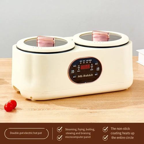 A83G-Multifunctional Electric Hot Pot 3.6L Dual Pot With Digital Controls And Timer, Compact And Versatile Kitchen Appliance EU