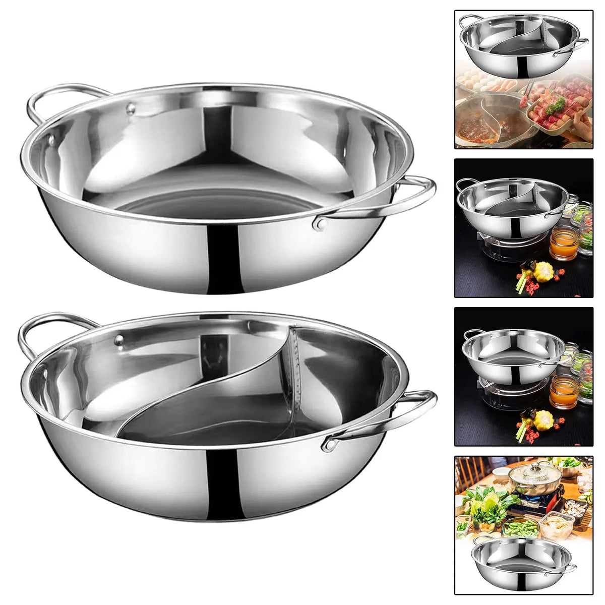 Stainless Steel Cooking Pot for Shabu Shabu and Family Gatherings